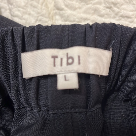 L, Tibi Navy-black tropical wool joggers, sold out size and color - Picture 8 of 8